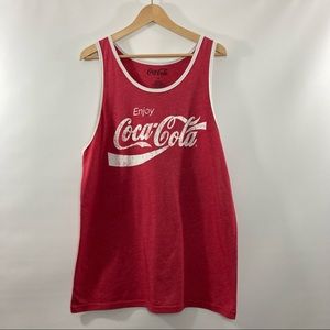 Mens Coca Cola Tank Top, Size Large